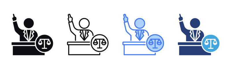 Poster - Prosecutor icon sheet multiple style collection