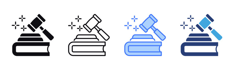 Poster - Legal icon sheet multiple style collection