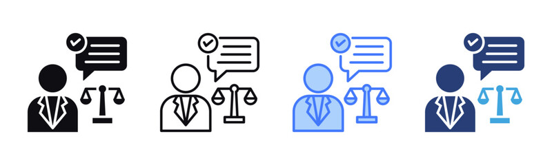 Poster - Legal Advice icon sheet multiple style collection
