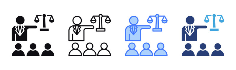 Poster - Representation icon sheet multiple style collection