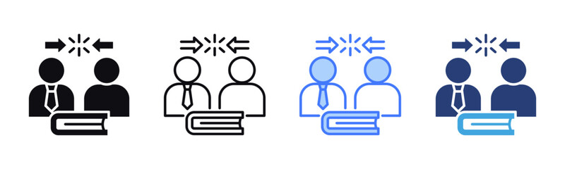 Poster - Dispute icon sheet multiple style collection