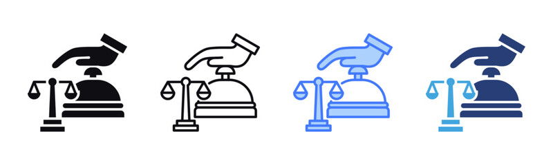 Poster - Legal Service icon sheet multiple style collection