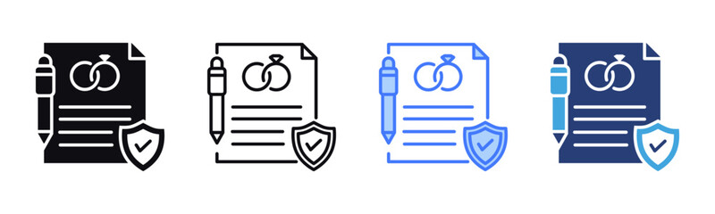 Poster - Prenuptial Agreement icon sheet multiple style collection