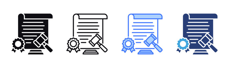 Poster - Legal Document icon sheet multiple style collection