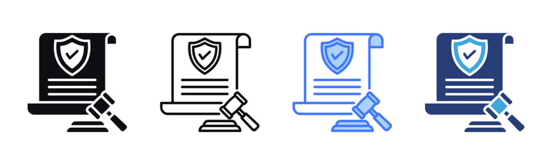 Poster - Legal icon sheet multiple style collection