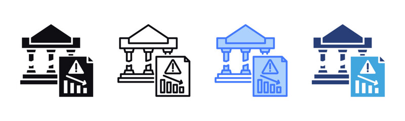 Poster - Bankruptcy icon sheet multiple style collection