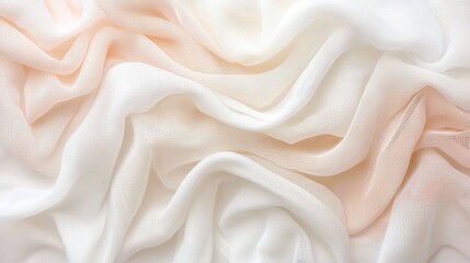 Poster - Abstract Peach and White Fabric Texture