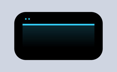 Poster - Minimal Dark UI Panel with Status Bar. Modern Interface Module with Neon Line. Clean Dashboard Element in Dark Theme
