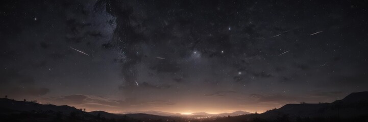 Wall Mural - Dark, inky sky ablaze with countless twinkling stars ,  space,  deep space