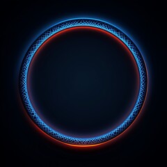 Poster - Circular neon frame design