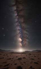 Wall Mural - Distant galaxies shine faintly beyond a dense field of cosmic dust and Milky Way stars ,  deep space,  blue nebula