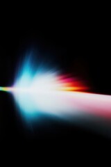 Wall Mural - radiant light spectrum on dark background with vibrant colors and motion blur effects