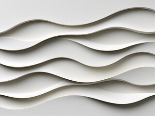 Poster - Abstract White and Grey Wave Texture Background