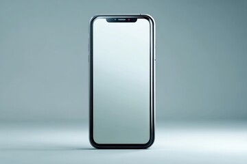 Aufkleber - Modern smartphone on a minimalist background with a sleek design and reflective screen in a contemporary setting