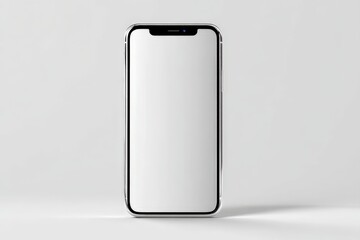 Aufkleber - Smartphone with blank screen displayed on a minimalist background, highlighting modern design and technology