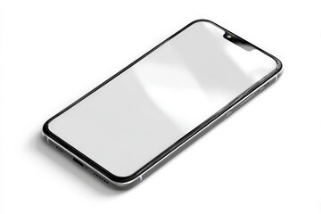 Aufkleber - Smartphone lying flat on a surface showcasing a blank screen and sleek design in natural light