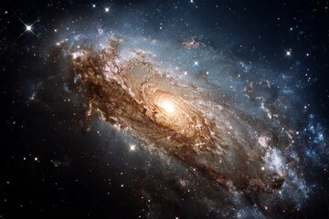 Poster - Exploring the intricate beauty of a distant galaxy illuminated by countless stars in the vastness of space