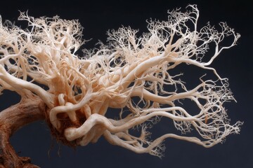 Aufkleber - Intricate details of a bonsai tree captured in a studio setting showcasing its fine branches and natural elegance