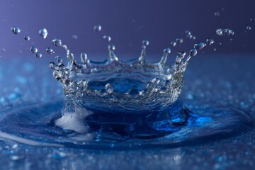 Poster - Water splash creates mesmerizing droplets in dynamic display of motion and beauty in a creative artistic setting