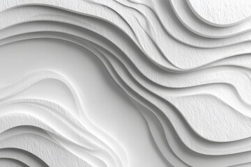 Poster - Unique abstract layers of textured white paper create a dynamic visual presentation for artistic design concepts
