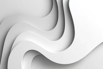 Poster - Abstract design with flowing white curves in a minimalist style suitable for modern backgrounds