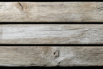 Poster - Weathered wooden planks arranged neatly highlighting natural textures and patterns in a rustic style