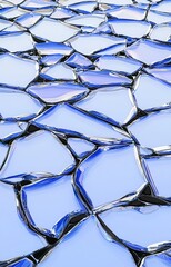 Wall Mural - Abstract burst of sharp, angular shapes