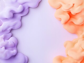 Leinwandbilder - Pastel Orange and Purple Abstract Background with 3D Texture