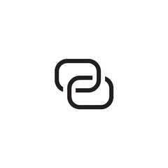 Poster - Minimal Chain Link Icon on White Background