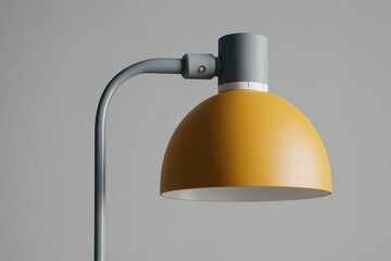 Poster - Modern yellow desk lamp showcasing minimalist design, perfect for contemporary workspaces or home offices