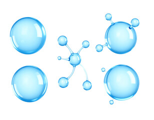 Poster - Abstract illustration of interconnected translucent spheres