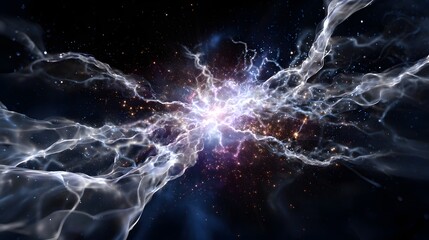 Poster - Mesmerizing nebula captured with a brilliant star glimmering in the background of space