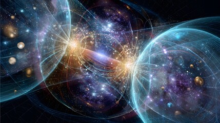 Poster - A stunning cluster of stars in space showcasing the immense cosmic energy and power present