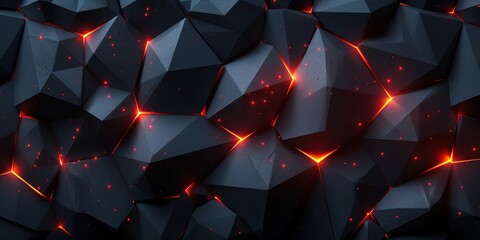Wall Mural - abstract interior wall with polygonal pattern 