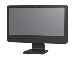 Poster - Sleek black desktop monitor, modern design, blank screen