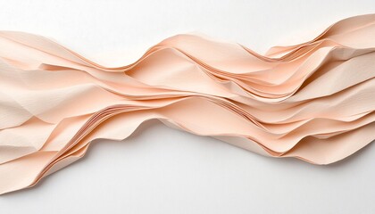 Poster - Soft Cream Folded Paper Geometric Pattern