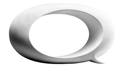 Poster - A grayscale image of a stylized letter q with a gradient effect and a black background for contrast