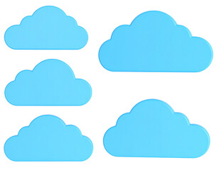 Poster - Simple cloud icons