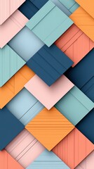 Leinwandbilder - Tilted Square Tiles with Smooth Fading Gradient