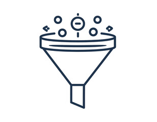 Poster - Data filtering process visualized as a funnel