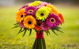 Vibrant Gerbera Daisy Bouquet Spring Flowers