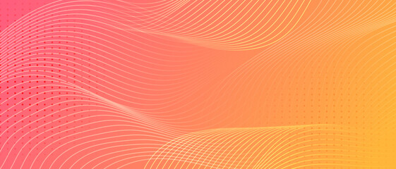 Poster - Abstract background with smooth flowing lines 