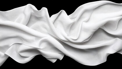 Poster - Folded White Linen Fabric with Soft Organic Texture