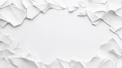 Leinwandbilder - White Torn Paper Frame on White Background