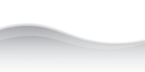 Poster - vector gray line background curve element with white space for text and message design, overlapping 