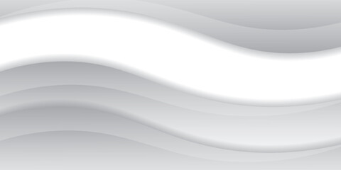 Poster - vector gray line background curve element with white space for text and message design, overlapping 