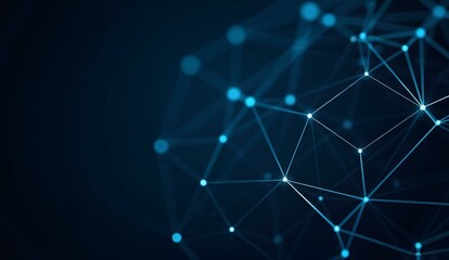 Abstract representation of a network with connected nodes and lines