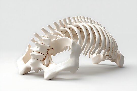 Detailed 3D model of an animal skeleton