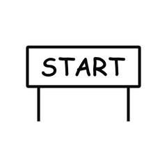 Poster - The start icon vector Symbol illustration logo