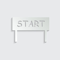 Poster - The start icon vector Symbol illustration logo